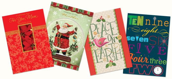 Seasonal Counter Christmas and New Years Cards